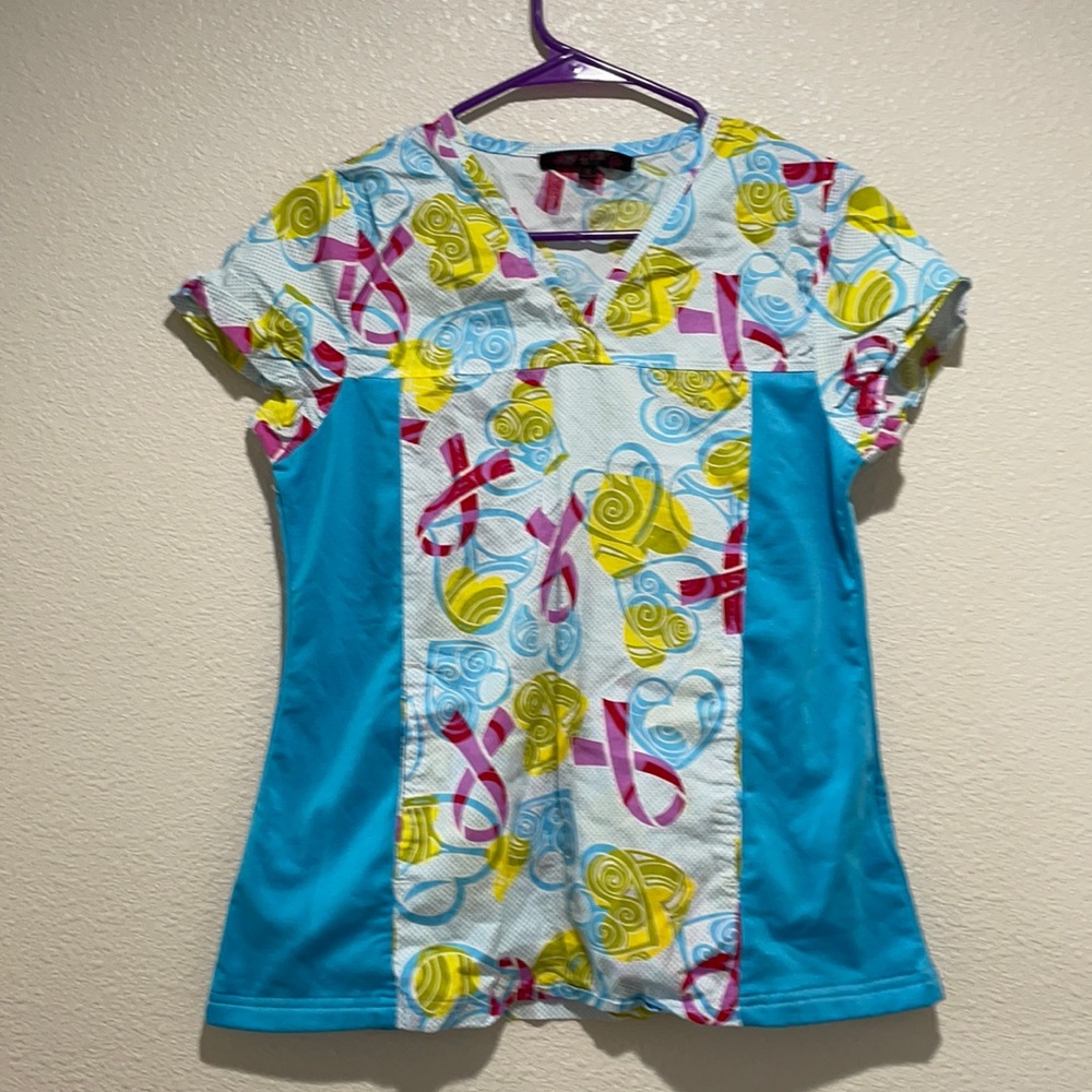 Breast Cancer Awareness Scrub Top